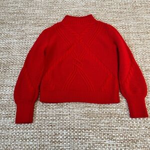 Banana Republic red cable knit sweater, size small